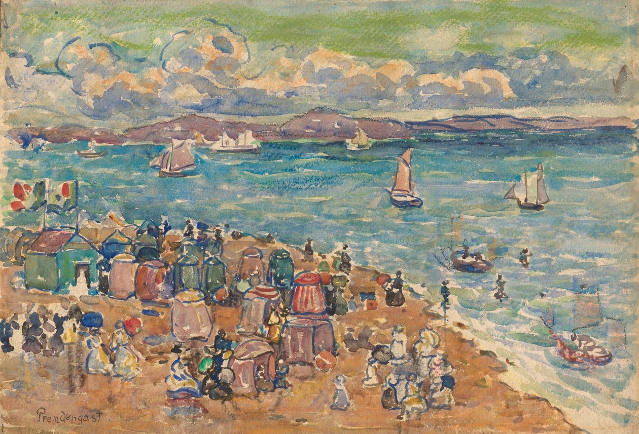 Scena sulla spiaggia, Saint-Malo da Maurice Prendergast
