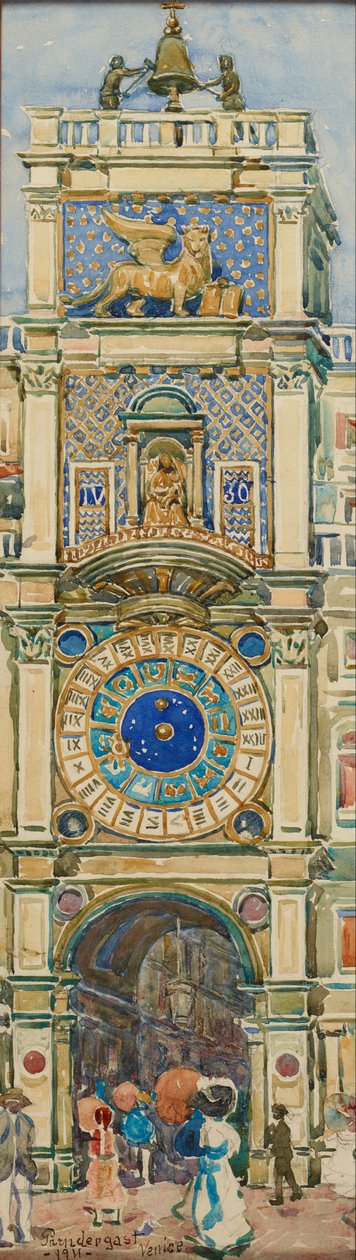 Uhrturm, Markusplatz, Venedig da Maurice Prendergast