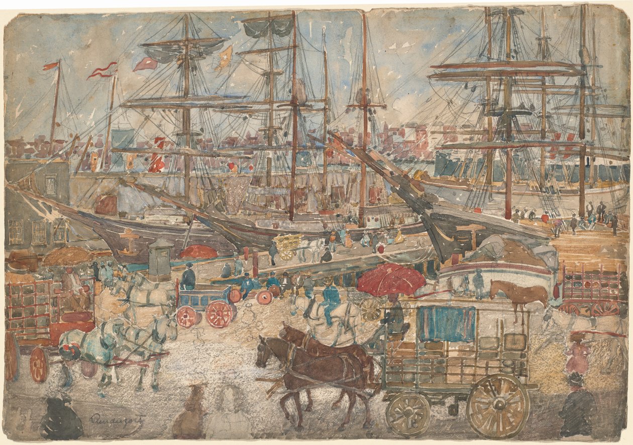 Docks, East Boston da Maurice Brazil Prendergast