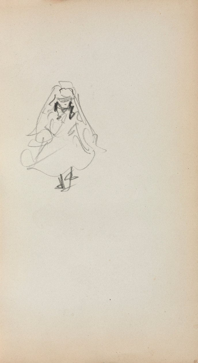 Sketchbook italiano: Ragazza in piedi (pagina 257) da Maurice Prendergast