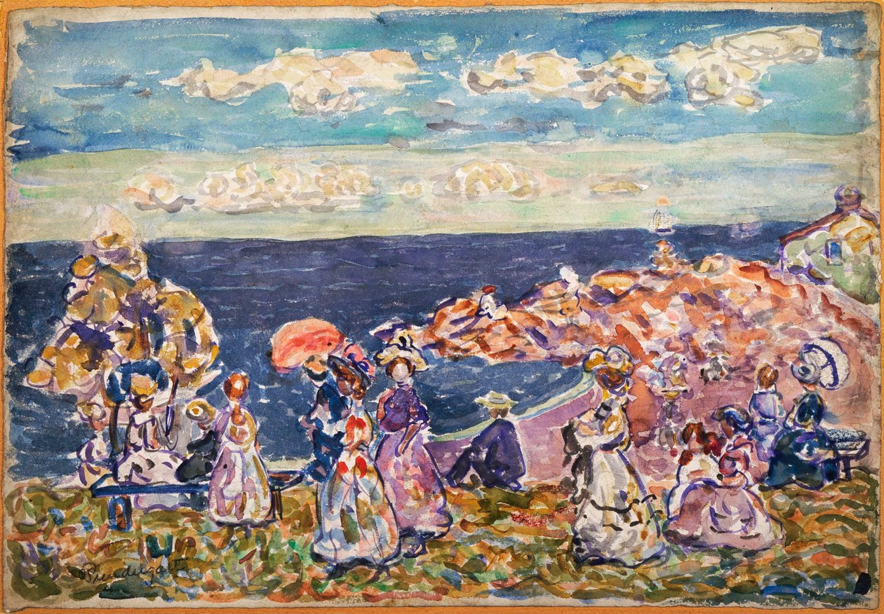 Sulla spiaggia da Maurice Prendergast