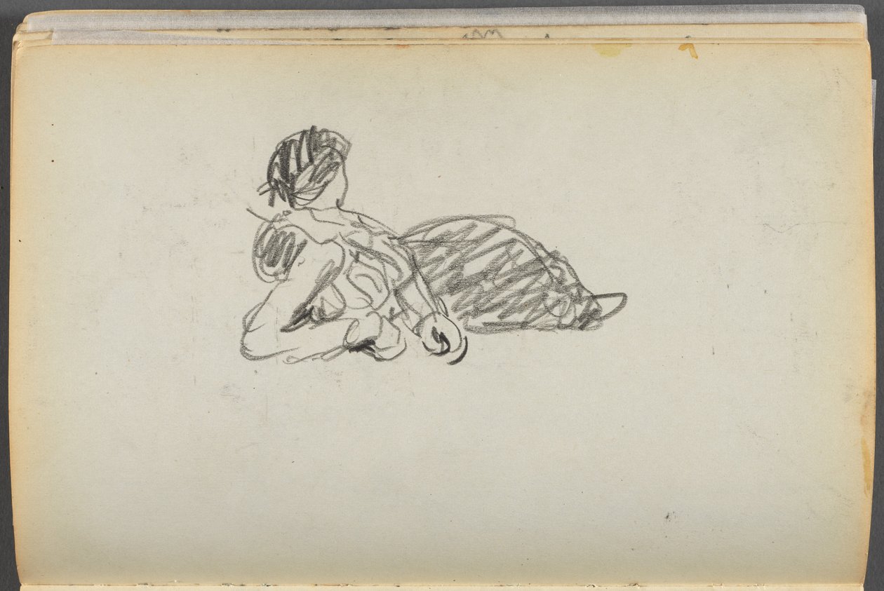 Libro di schizzi - The Granite Shore Hotel, Rockport, pagina 082: Figura reclinata da Maurice Prendergast