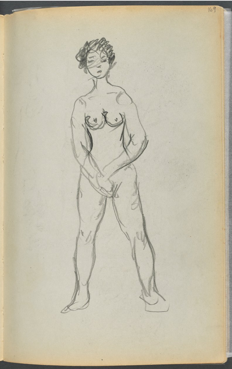Libro di schizzi - Il Granite Shore Hotel, Rockport, pagina 169: Nudo femminile da Maurice Prendergast