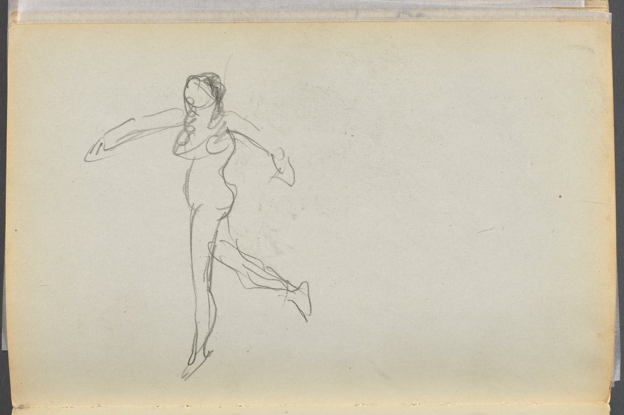 Libro di schizzi - The Granite Shore Hotel, Rockport, pagina 170: Nudo femminile da Maurice Prendergast
