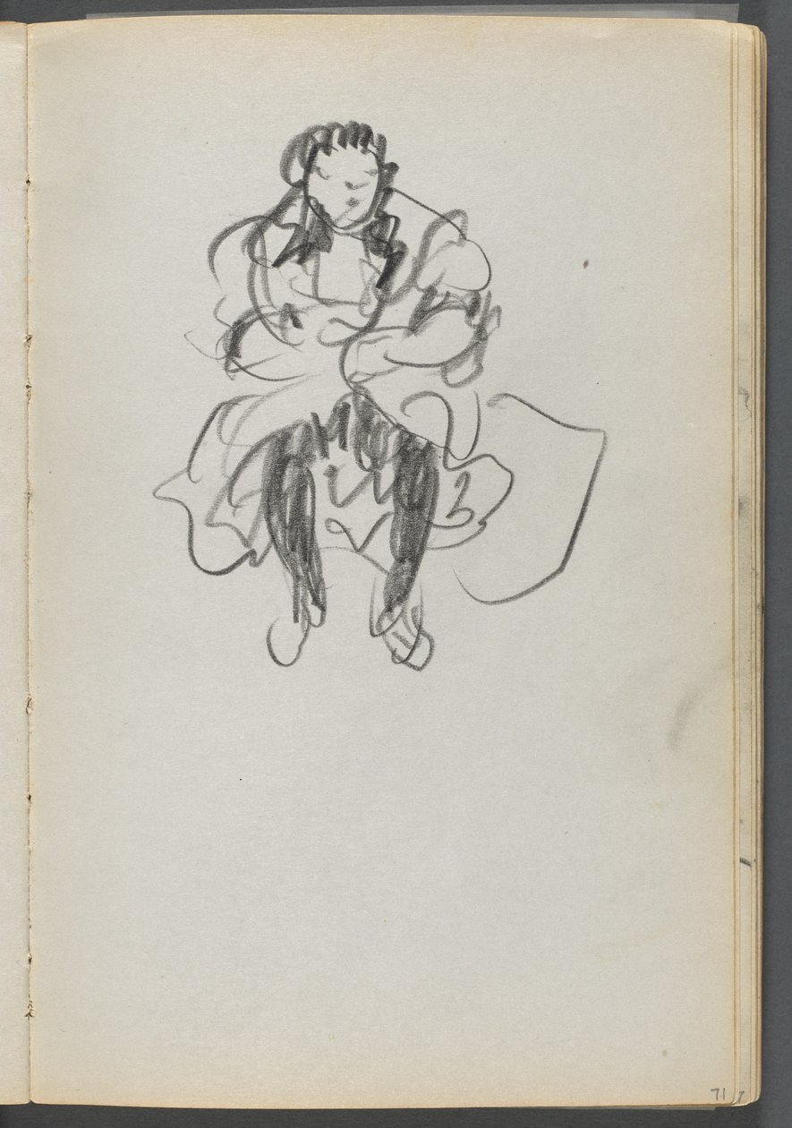 Sketchbook, The Dells, N° 127, pagina 071: Figura seduta da Maurice Prendergast