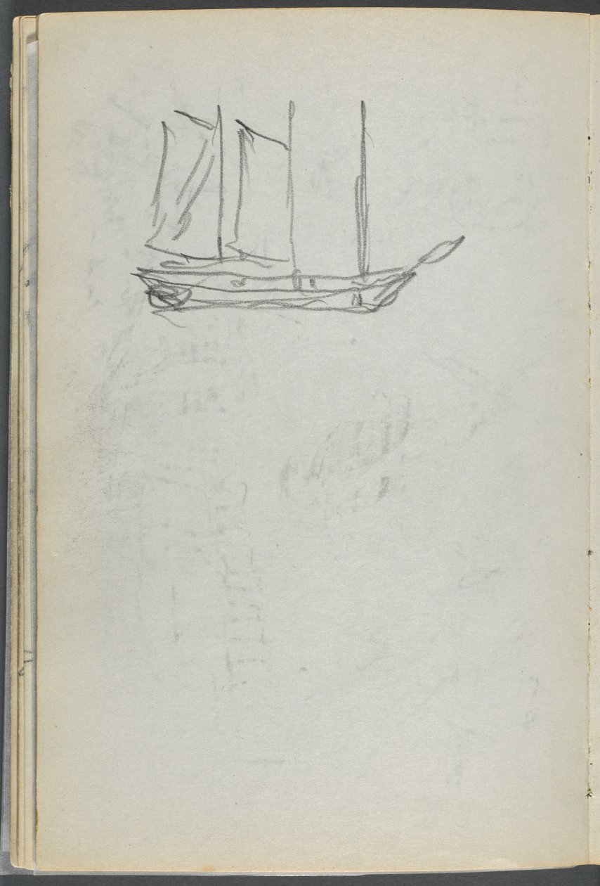 Sketchbook, The Dells, N° 127, pagina 106: Barca a vela da Maurice Prendergast