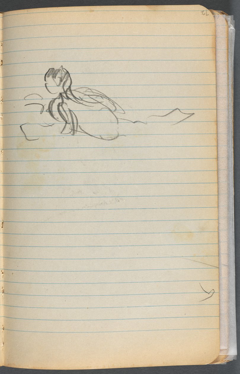 Quaderno degli schizzi, pagina 072: Figura di nuotatore da Maurice Prendergast