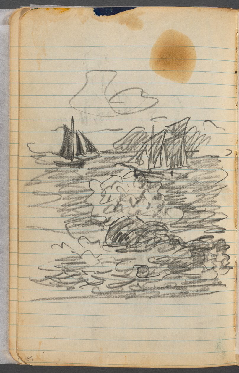 Quaderno di schizzi, pagina 134: Vista dalla marina da Maurice Prendergast