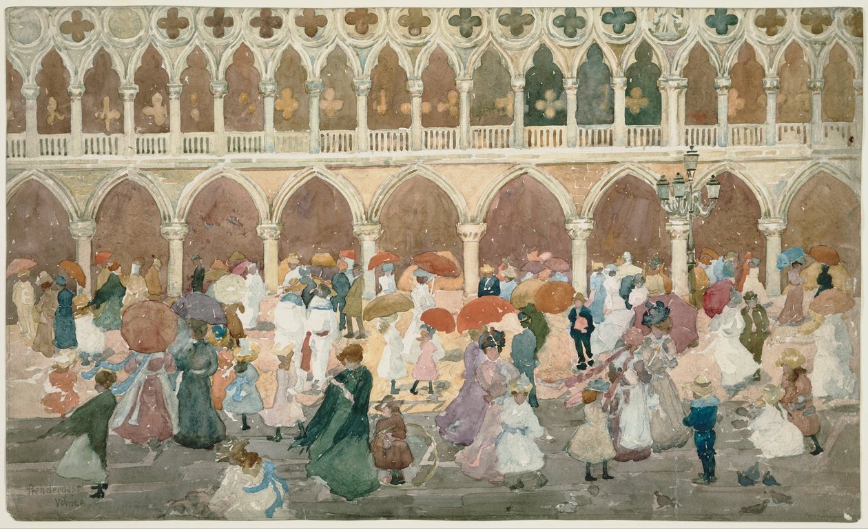 Luce solare sulla Piazzetta da Maurice Prendergast