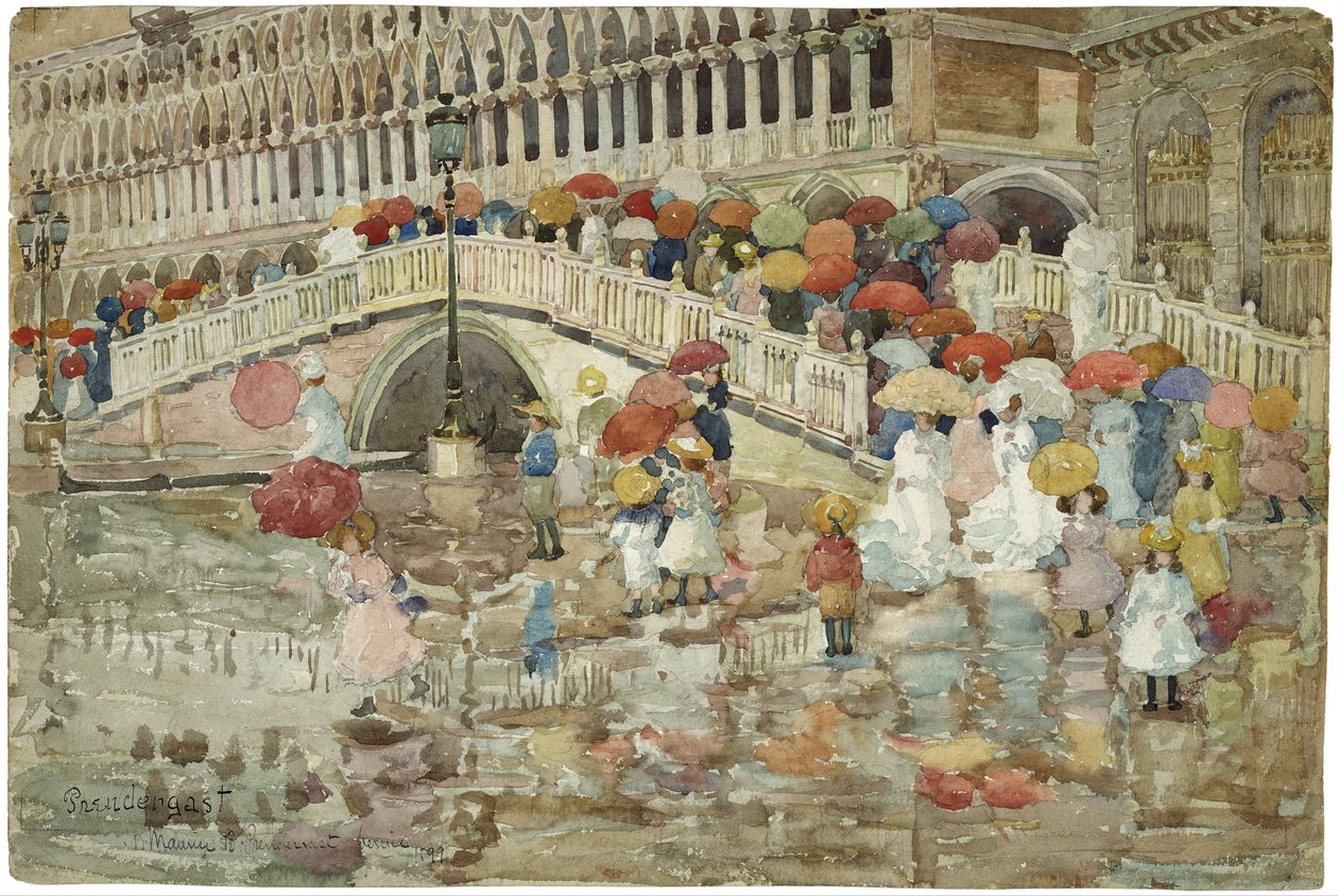 Ombrelli sotto la pioggia da Maurice Prendergast