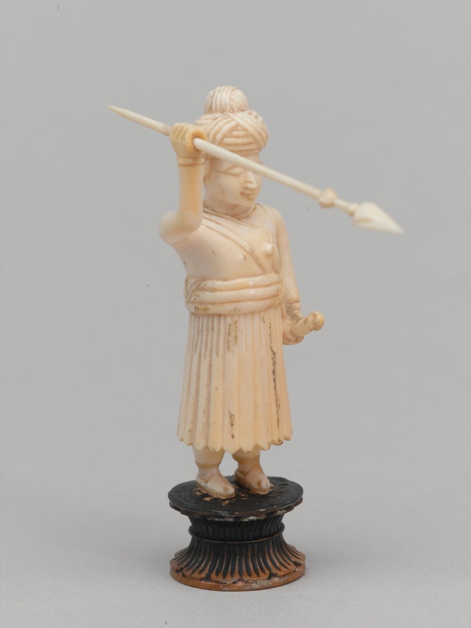 Pedone nero, pezzo degli scacchi, India, circa 1820 da Maurice Quentin de La Tour