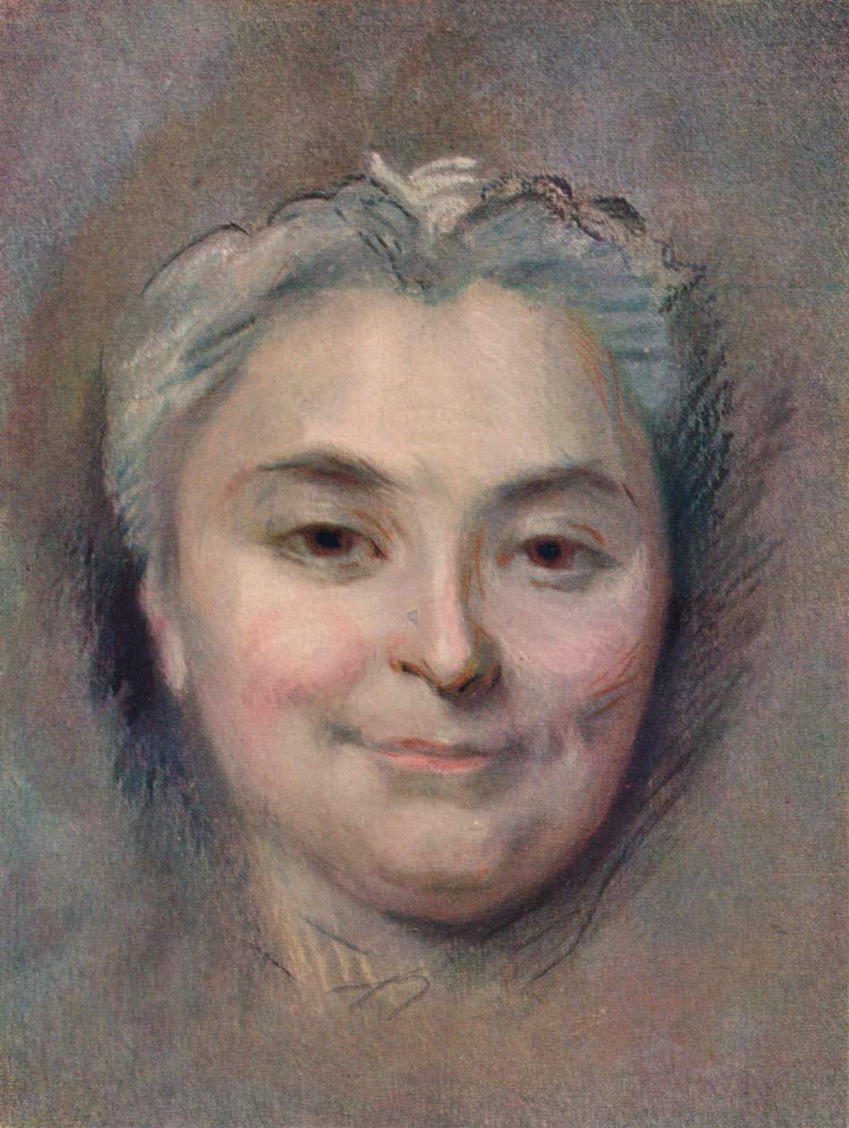 Preparazione al ritratto di Marie Catherine Dufloquet Reals, 1756 da Maurice Quentin de La Tour