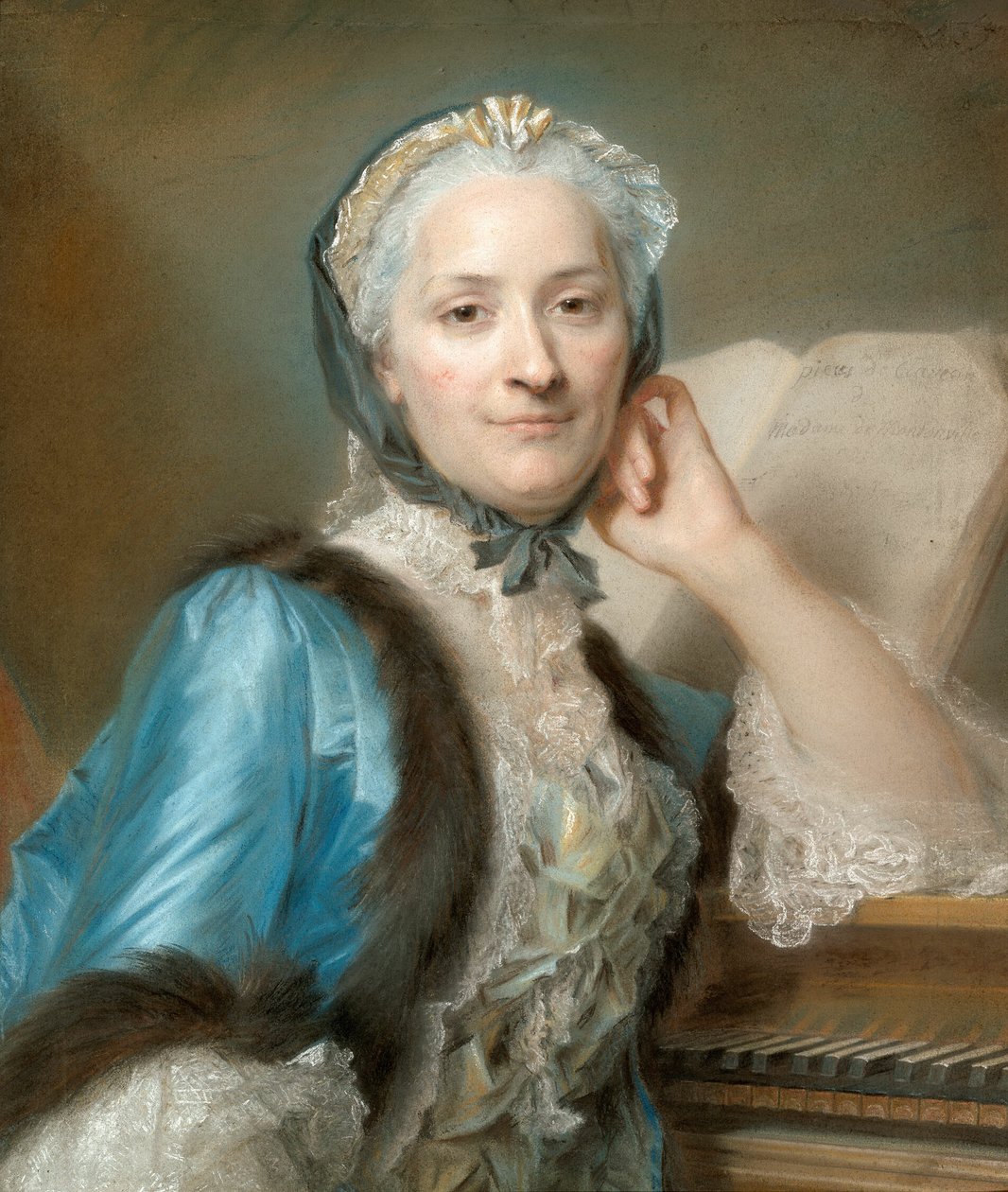 Ritratto di Madame Anne-Jeanne Cassanéa de Mondonville, nata Boucon (1708-1780) da Maurice Quentin de Latour