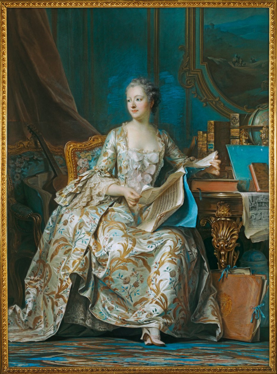 La marchesa di Pompadour, influente amante del re Luigi XV ... da Maurice Quentin de La Tour