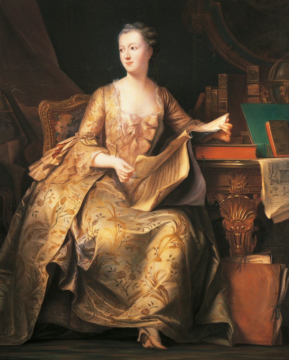 Ritratto della Marchesa de Pompadour, c.1755 da Maurice Quentin de La Tour