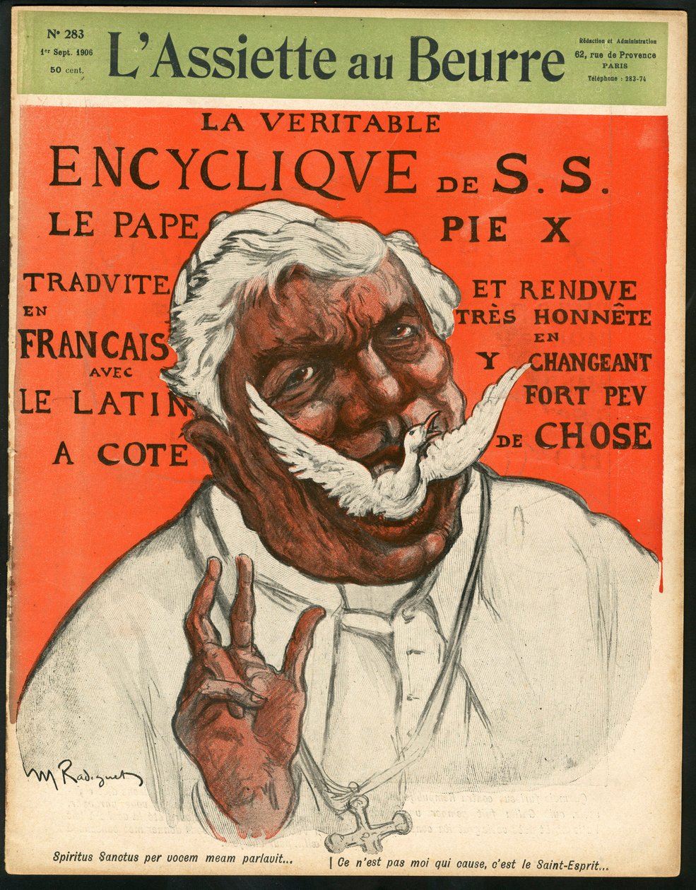 Copertina di "The Butter Plate", numero 283, Satirical in Colours da Maurice Radiguet
