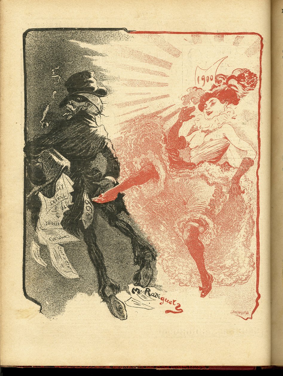 Illustrazione di Maurice Radiguet (1866-1941) in Le Rire da Maurice Radiguet