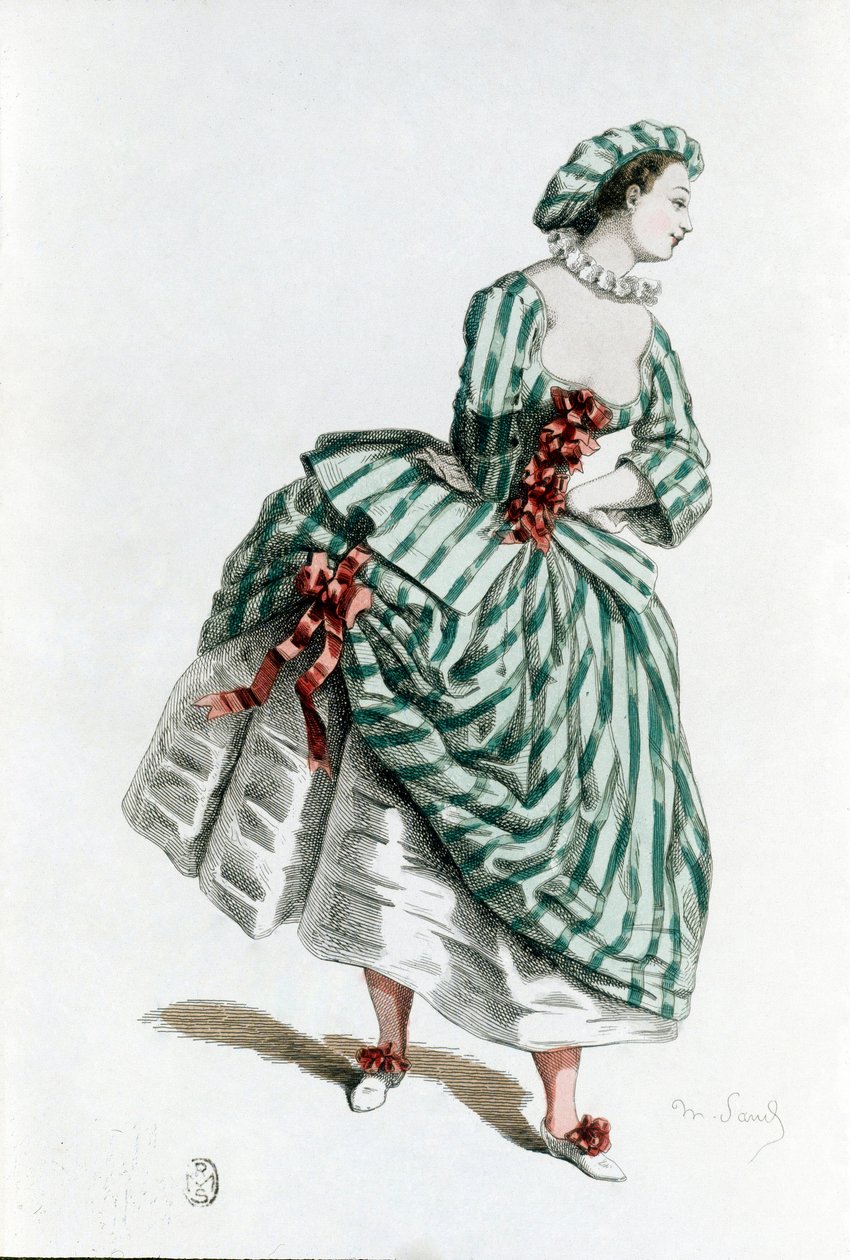 Costume e maschera di Colombina nel 1855 da Maurice Sand