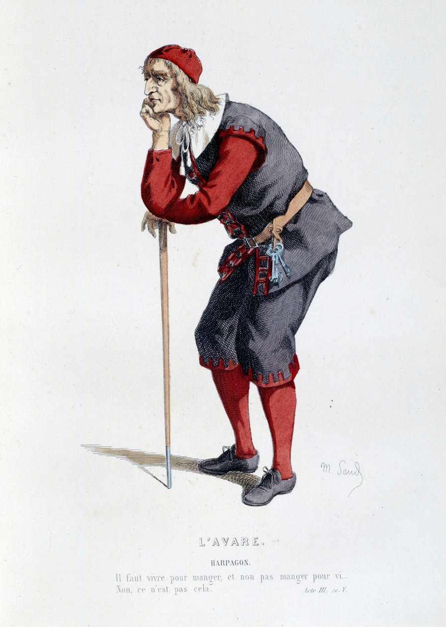 Costume per il personaggio di Arpagone nella commedia "L