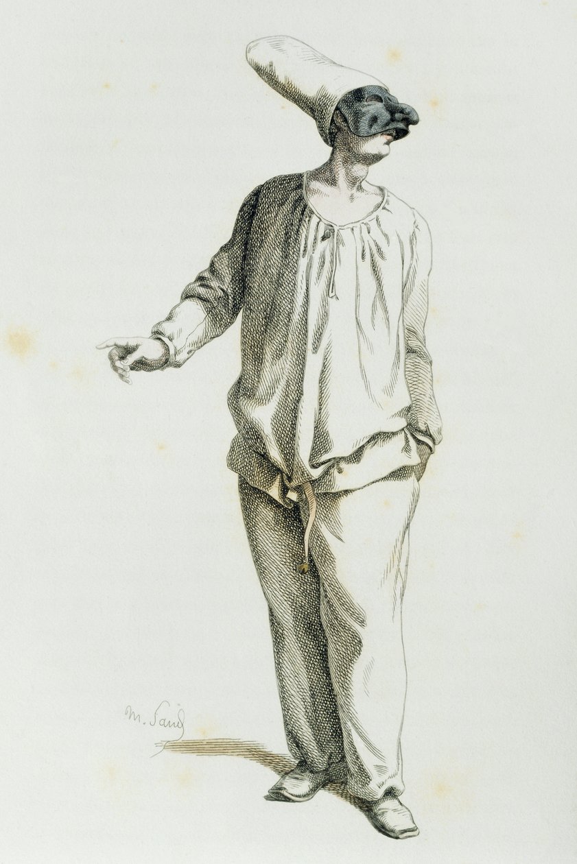 Pulcinella nel 1800, di Maurice Sand da Maurice Sand