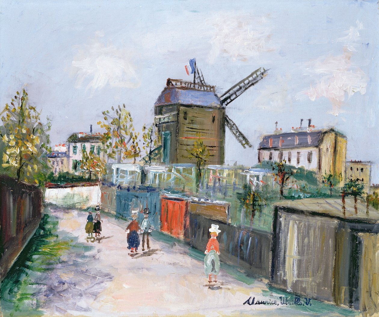 Il Mulino della Galette, 1930 circa (olio su tela) da Maurice Utrillo