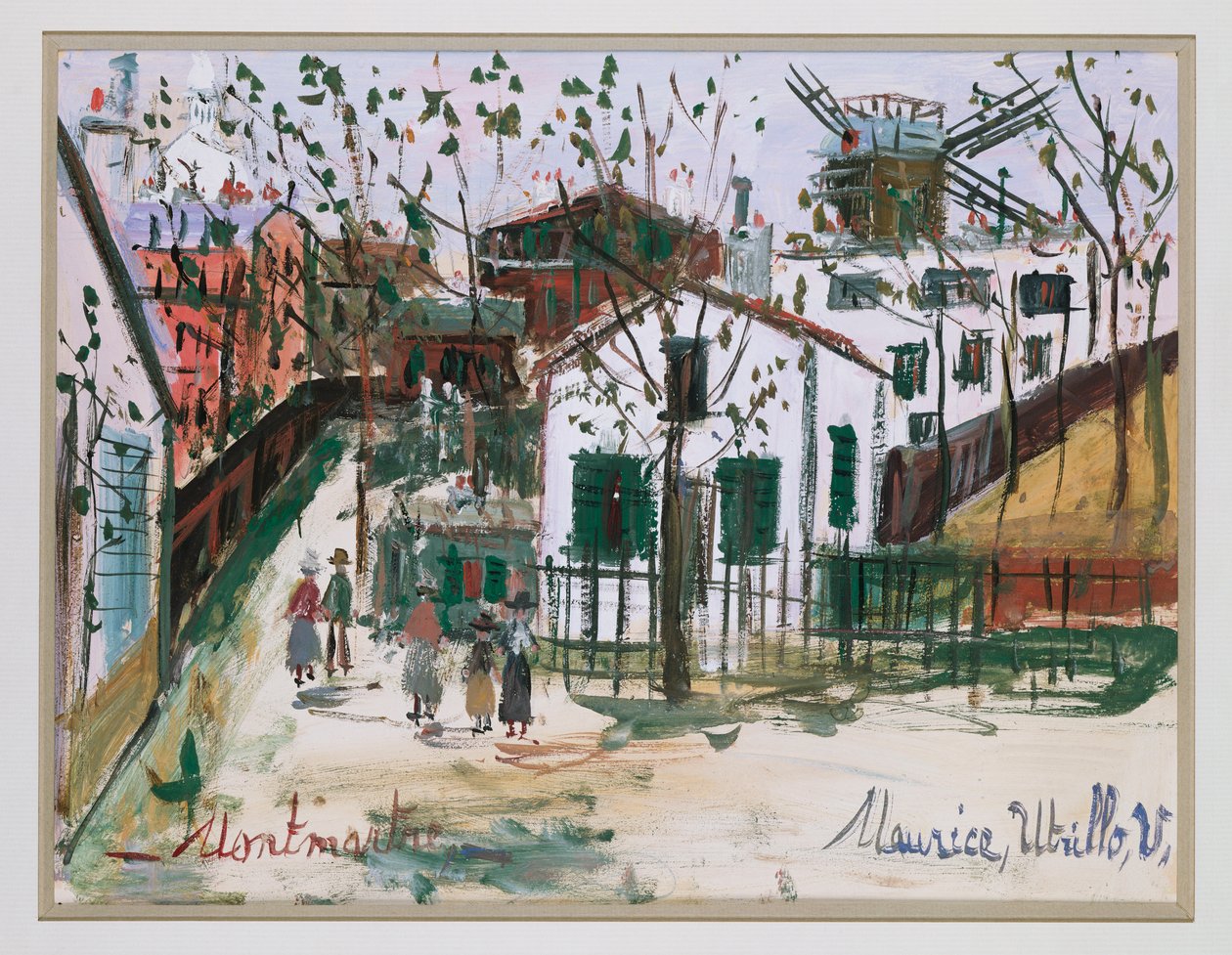 Montmartre (guazzo su carta) da Maurice Utrillo