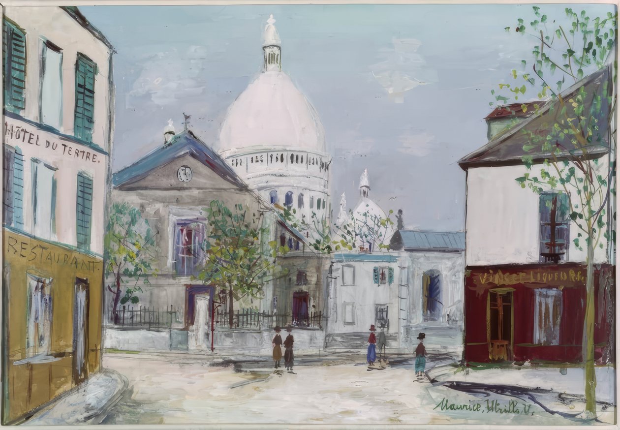 Place du Tertre e Sacré-Coeur da Maurice Utrillo