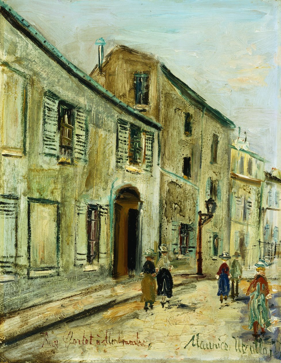 Rue Corot a Montmartre, 1930 circa (olio su tavola) da Maurice Utrillo