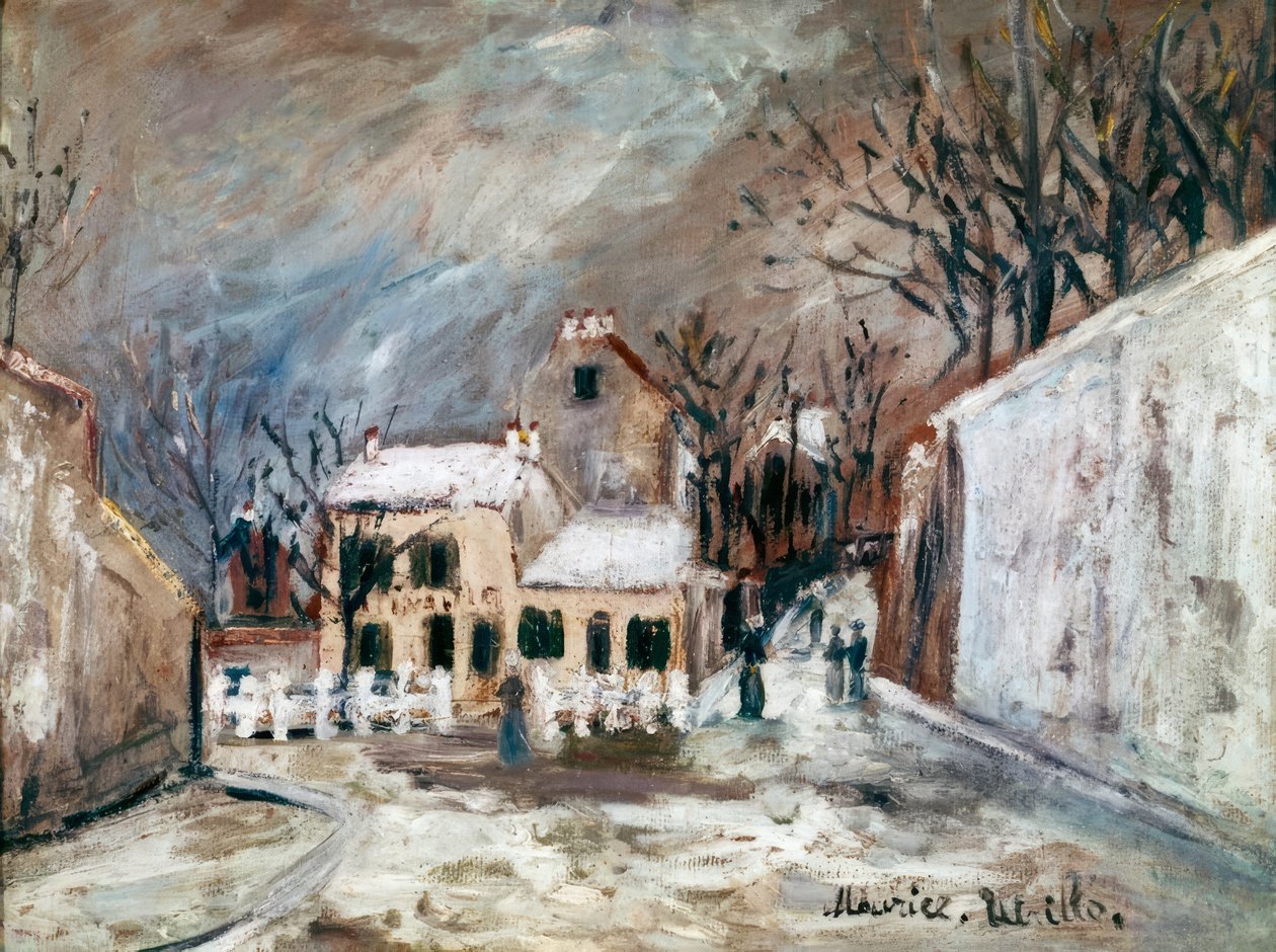 Neve su Montmartre da Maurice Utrillo