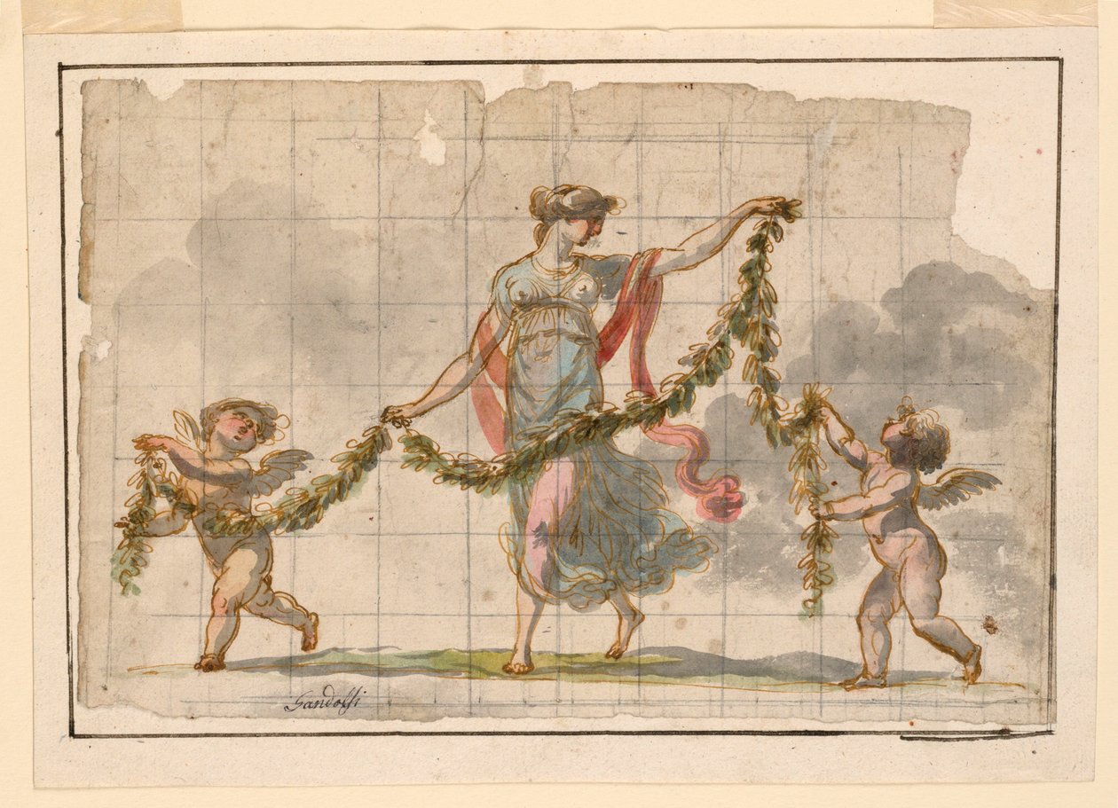 Disegno, Pittura murale, ca. 1820 da Mauro Gandolfi