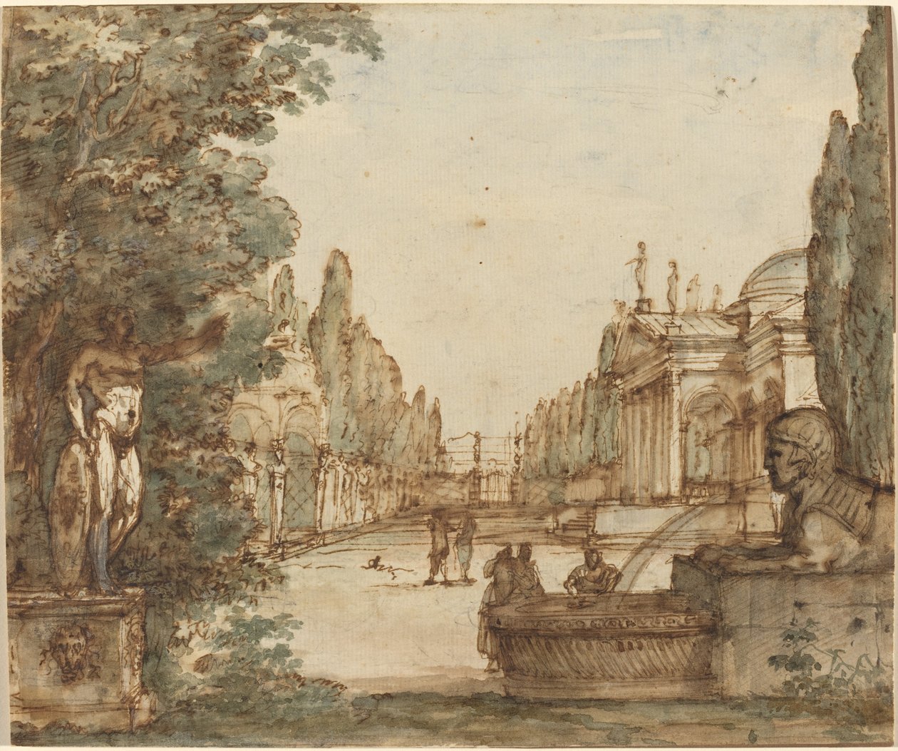 Capriccio con una villa palladiana da Mauro Antonio Tesi