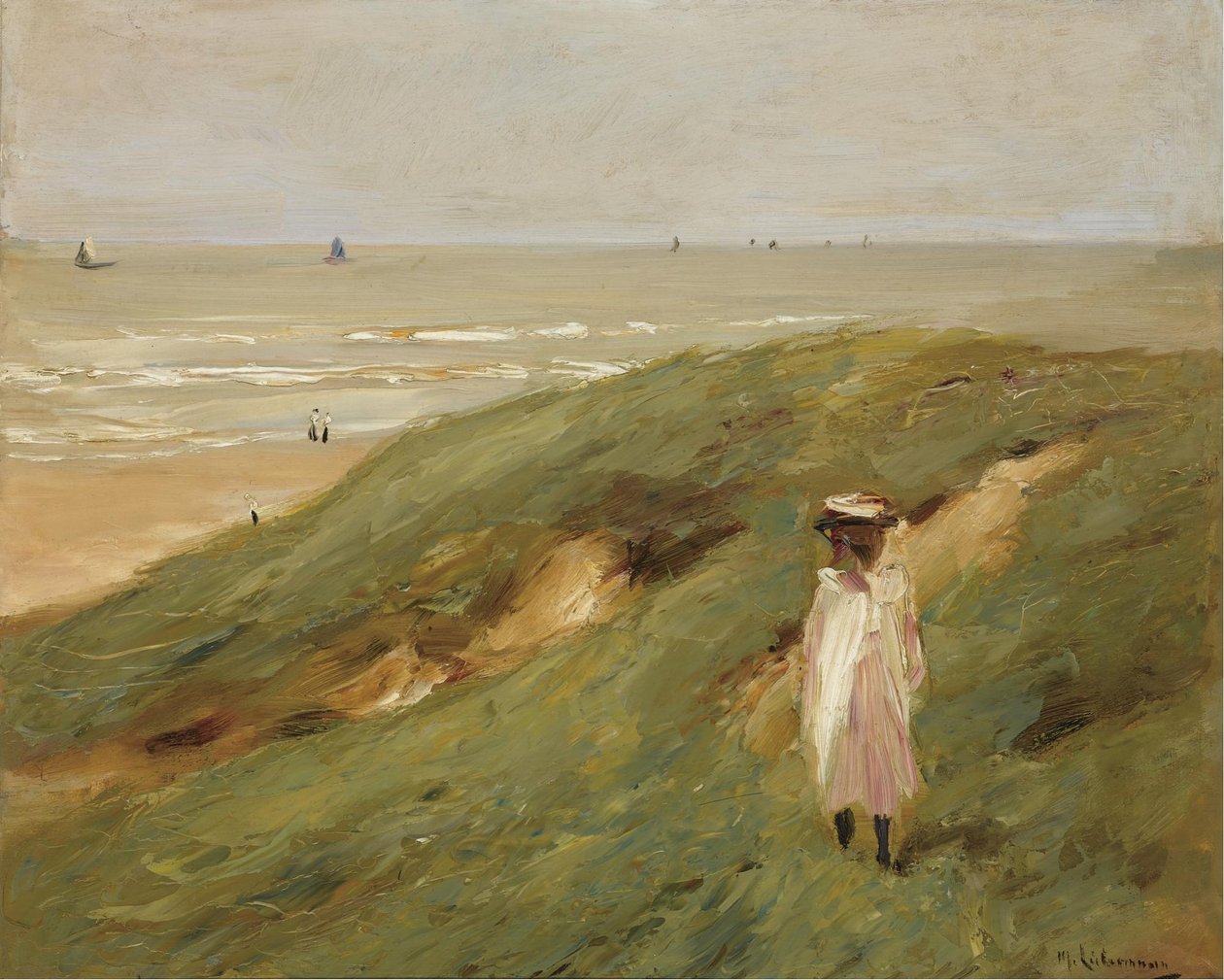 Duna vicino a Noordwijk con bambino da Max Liebermann
