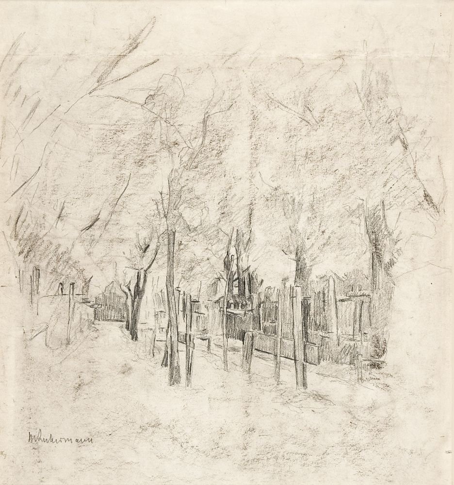 Strada di villaggio olandese a Katwijk da Max Liebermann