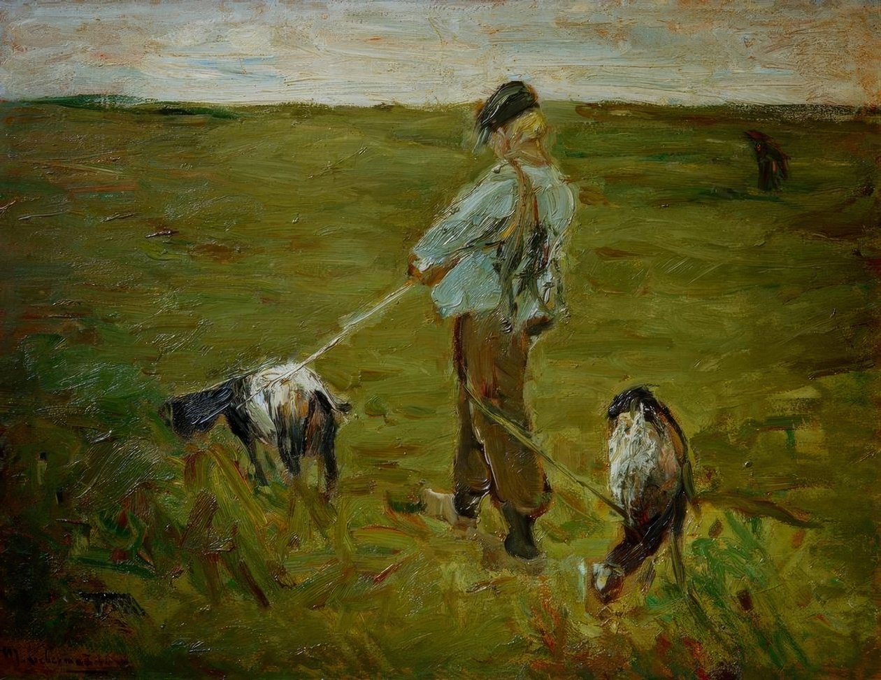 Ragazzo con capre da Max Liebermann