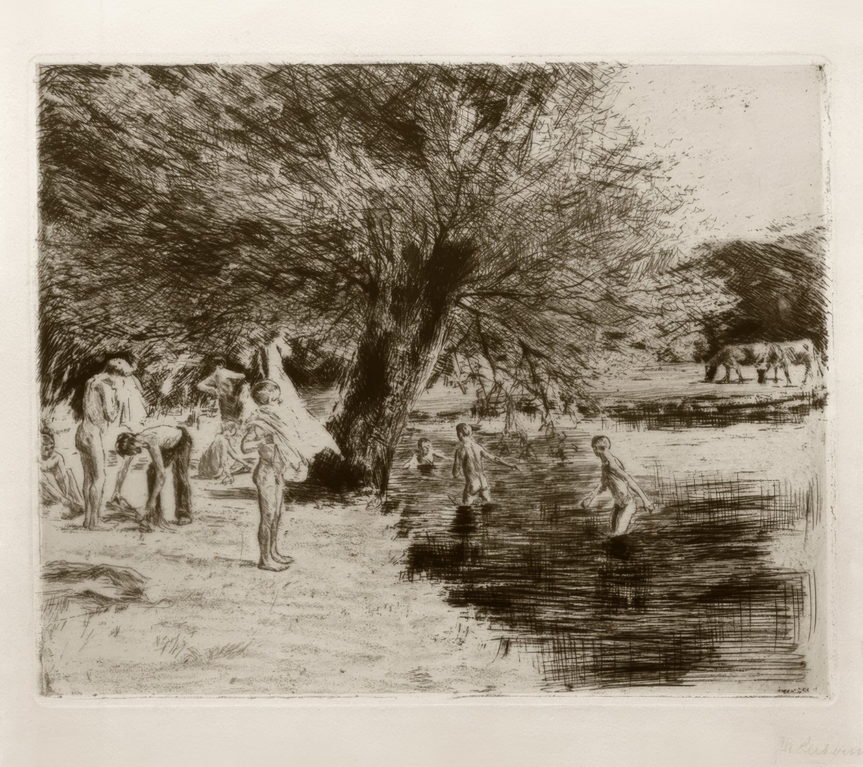 Ragazzi che fanno il bagno da Max Liebermann