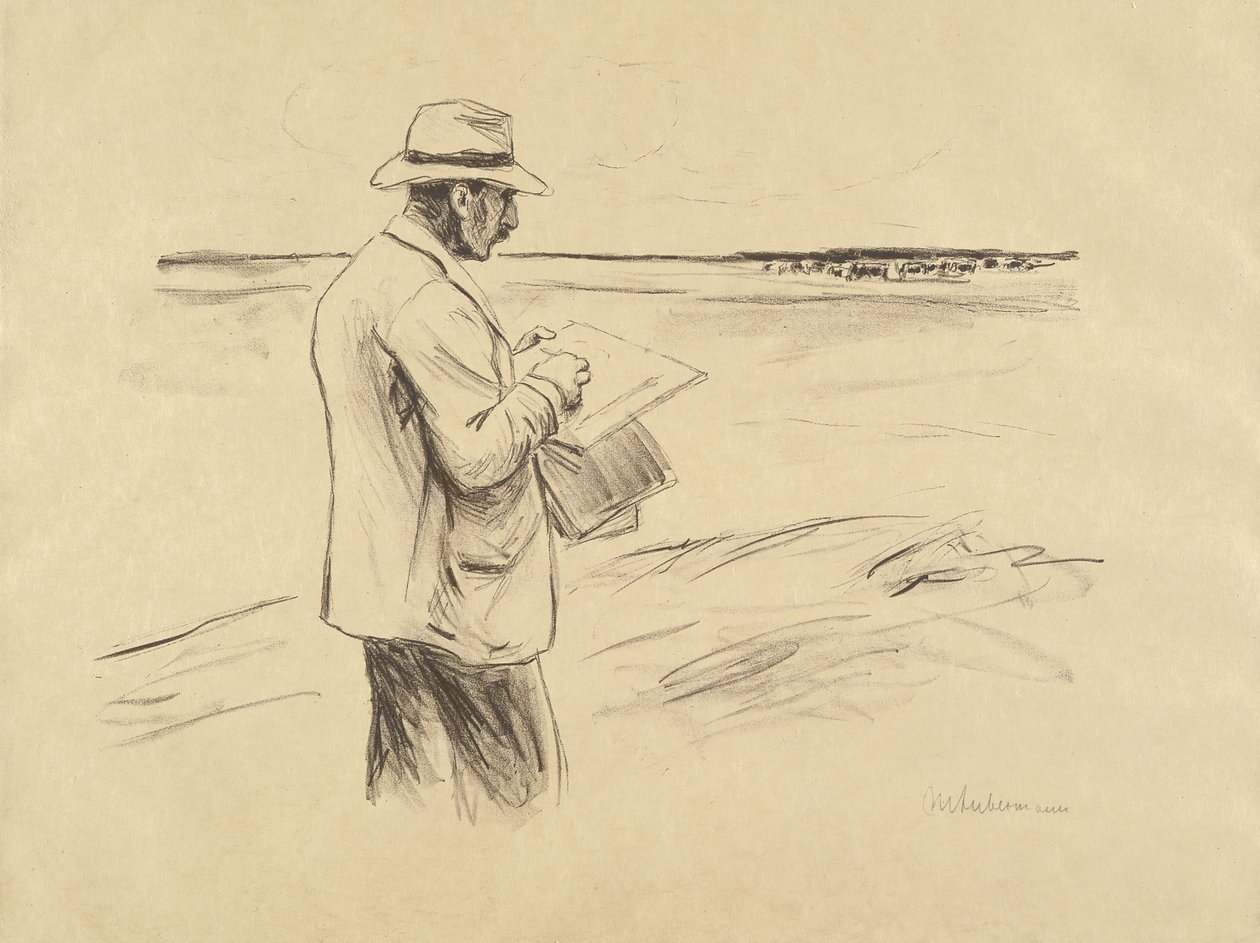 Autoritratto nel disegno aperto da Max Liebermann