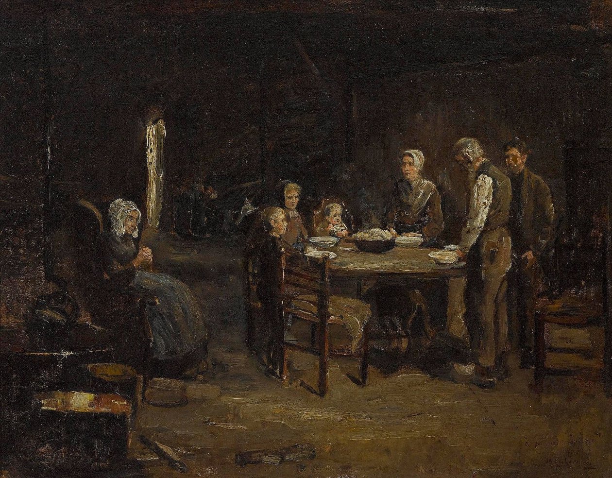 Preghiera a tavola da Max Liebermann