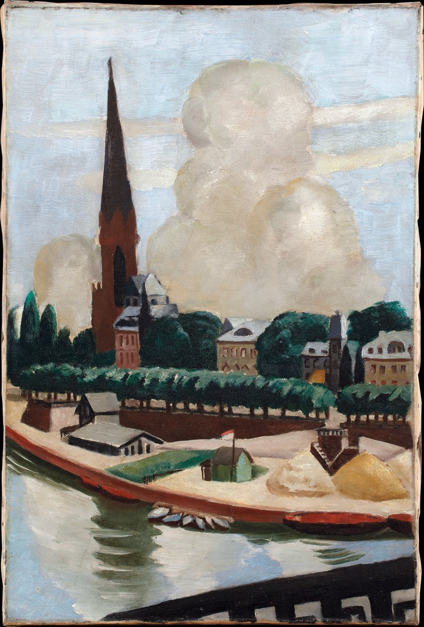 Bank of the Main e Church da Max Beckmann