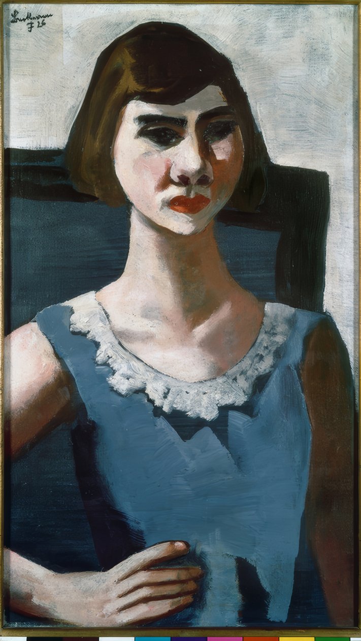 Ritratto di Quappi in blu da Max Beckmann