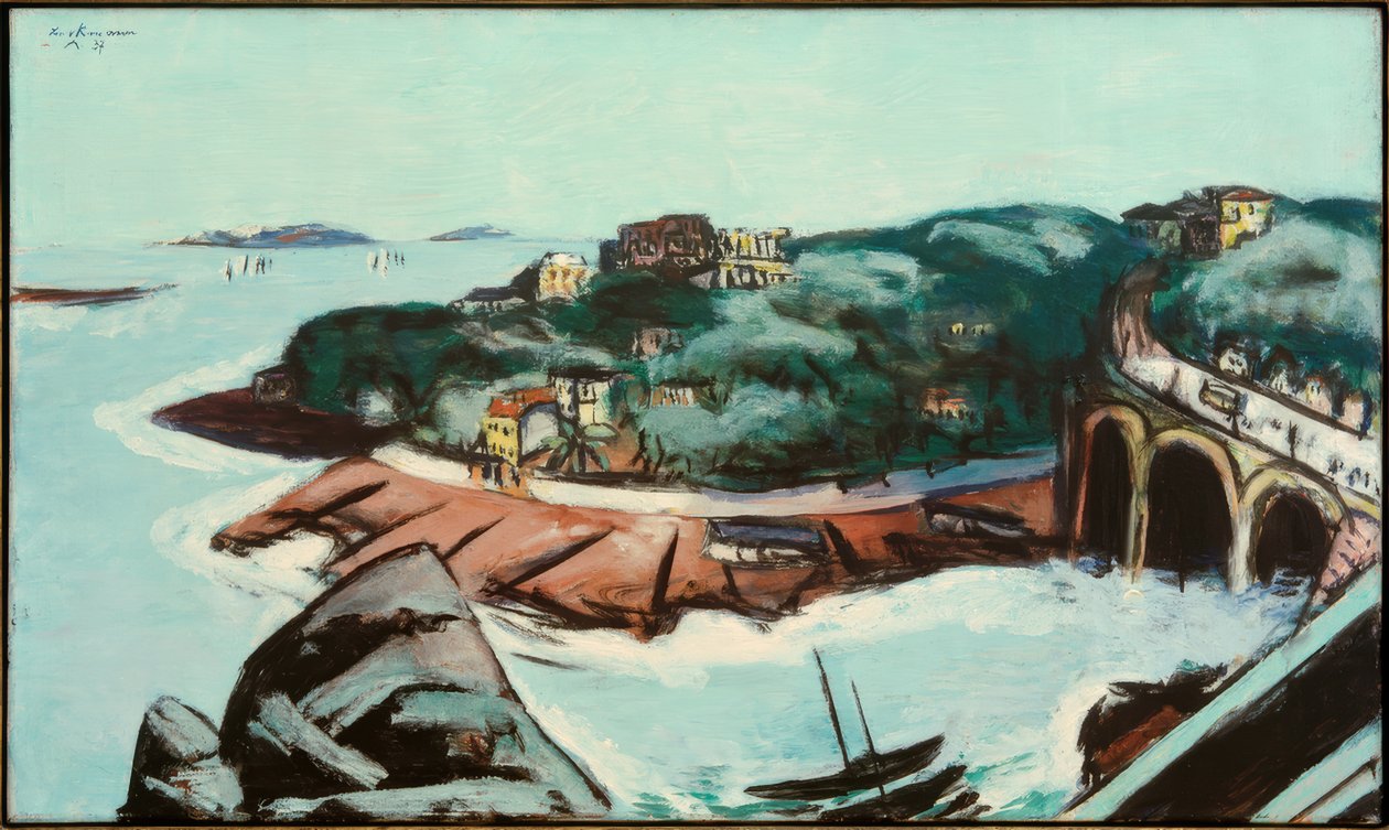 Vista dei sobborghi sul mare a Marsiglia da Max Beckmann