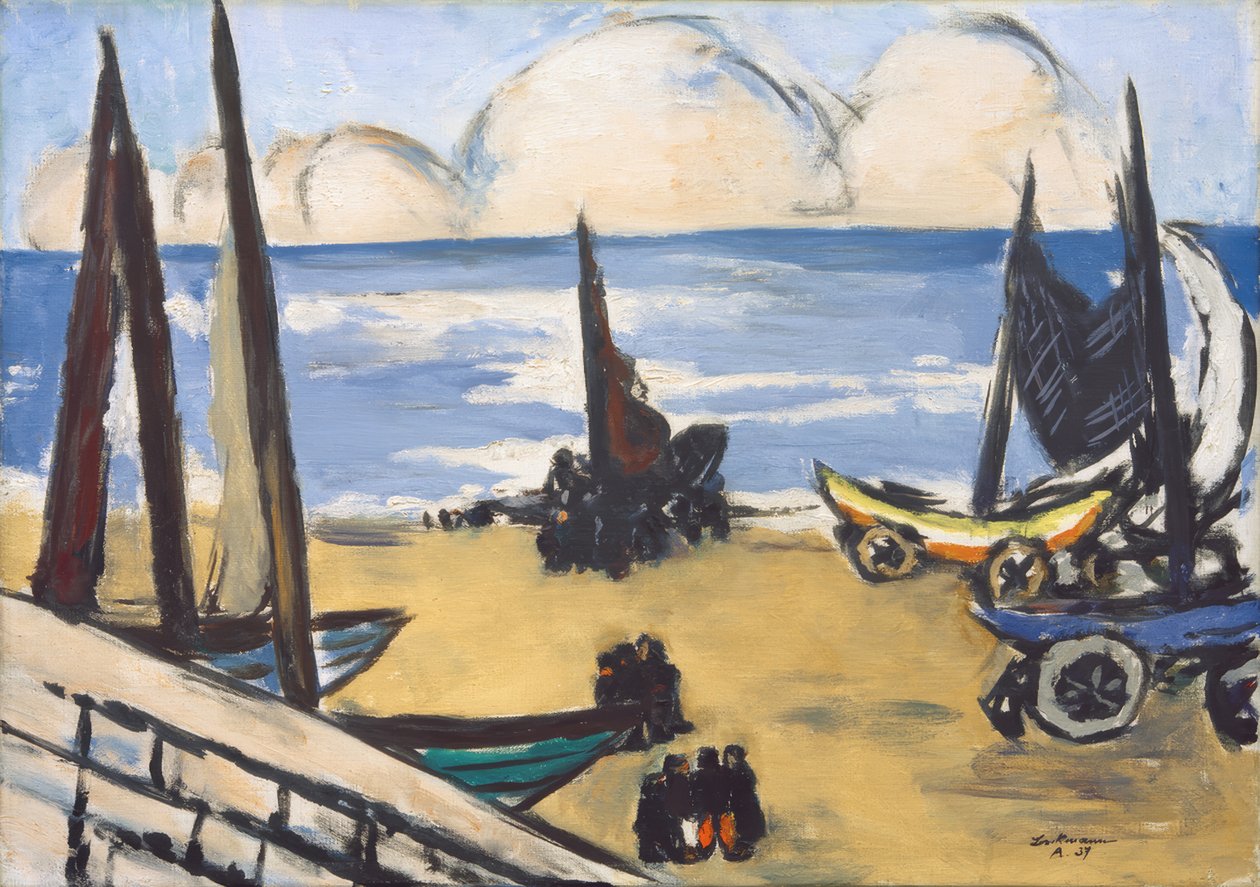 Barche sulla spiaggia da Max Beckmann