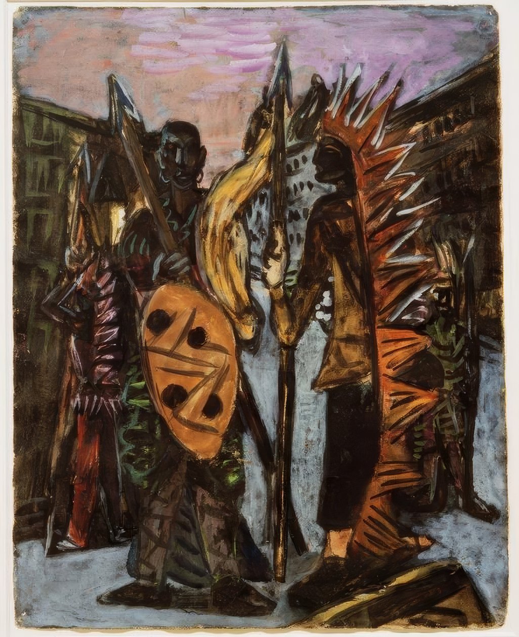 Ragazzi che giocano agli indiani da Max Beckmann