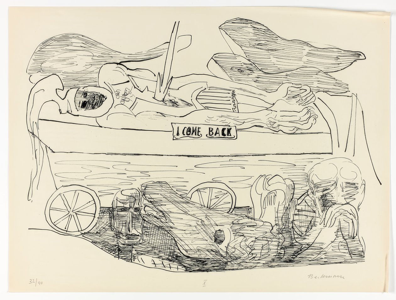 Sogno di guerra, tavola 10 da Day and Dream da Max Beckmann