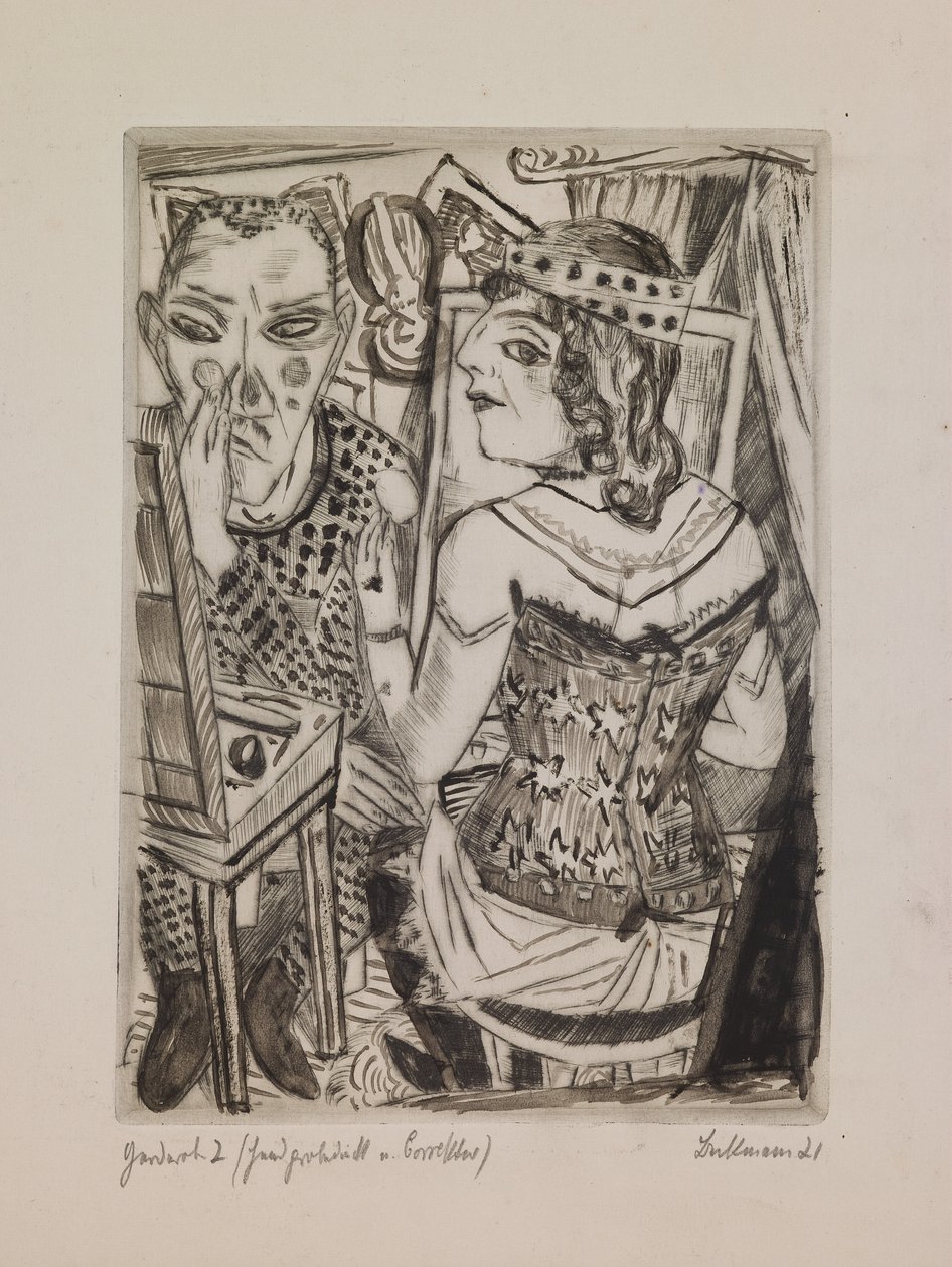 Spogliatoio, lastra 2 del portfolio "La fiera annuale". da Max Beckmann