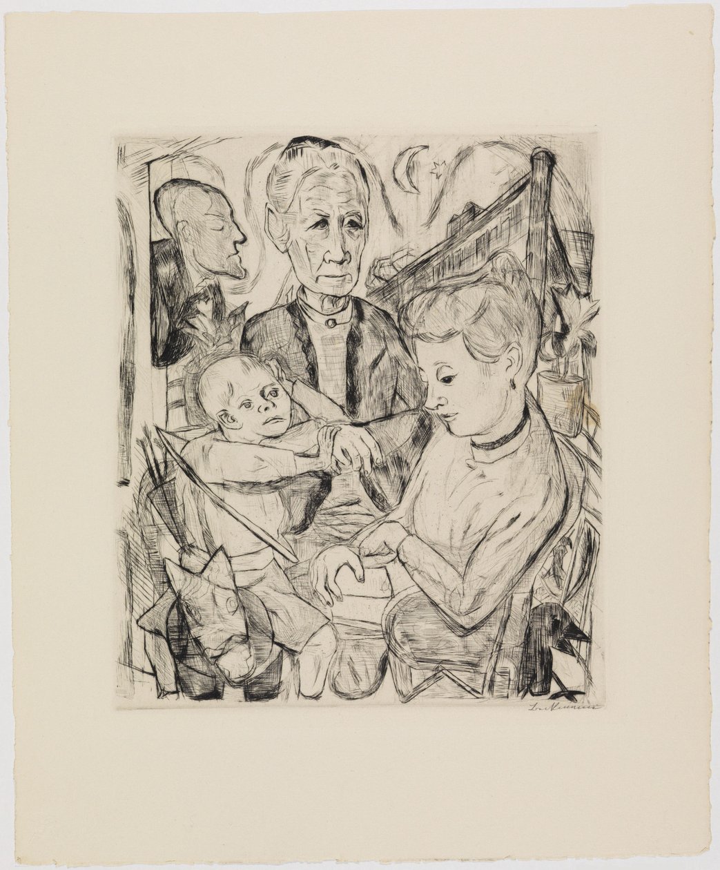 Scena familiare (famiglia Beckmann) da Max Beckmann