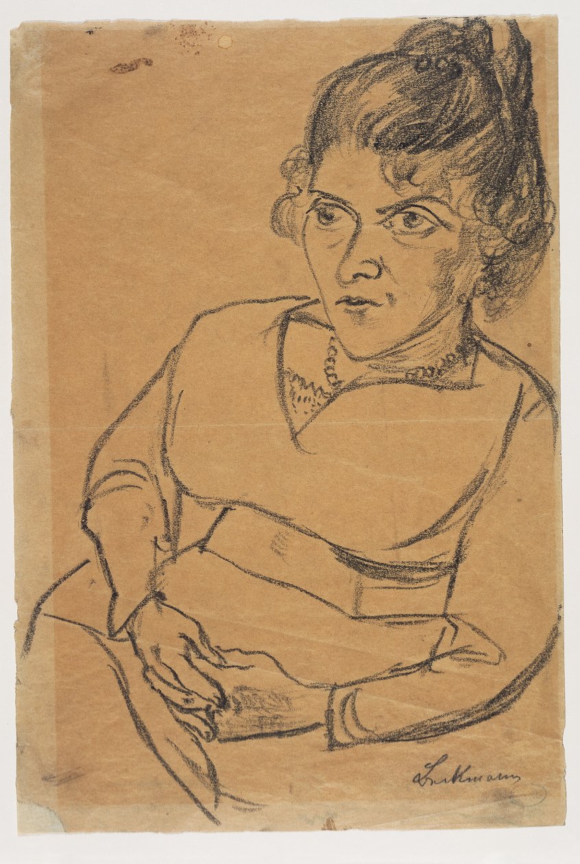 Fridel Battenberg, Halbfigur, sitzend da Max Beckmann