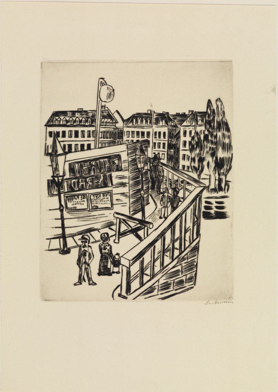 Ponte di legno (Strada di periferia) da Max Beckmann