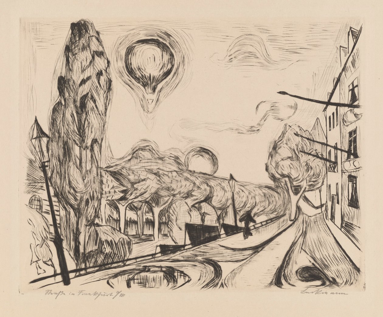 Paesaggio con pallone da Max Beckmann