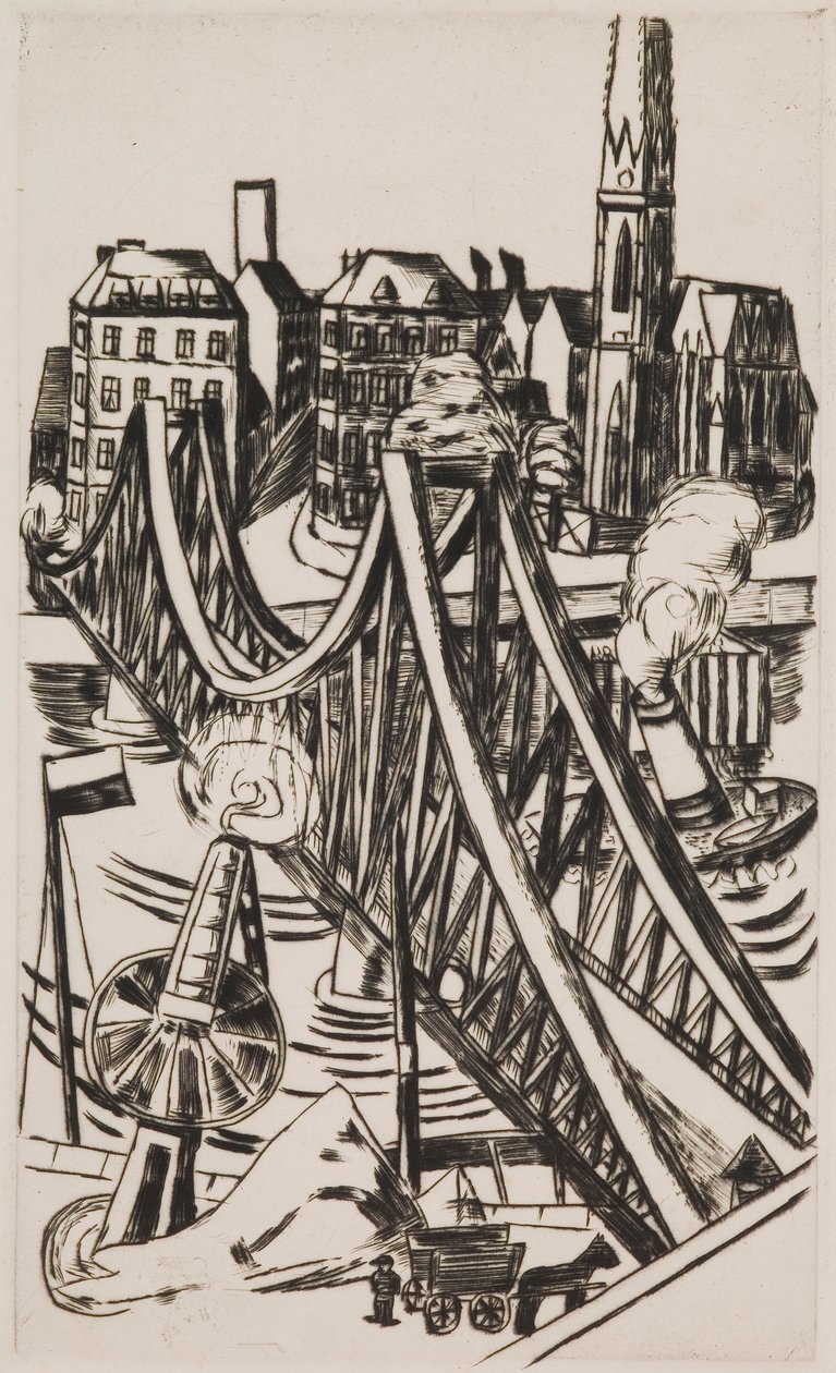 Grande ponte (Eiserner Steg a Francoforte sul Meno) da Max Beckmann