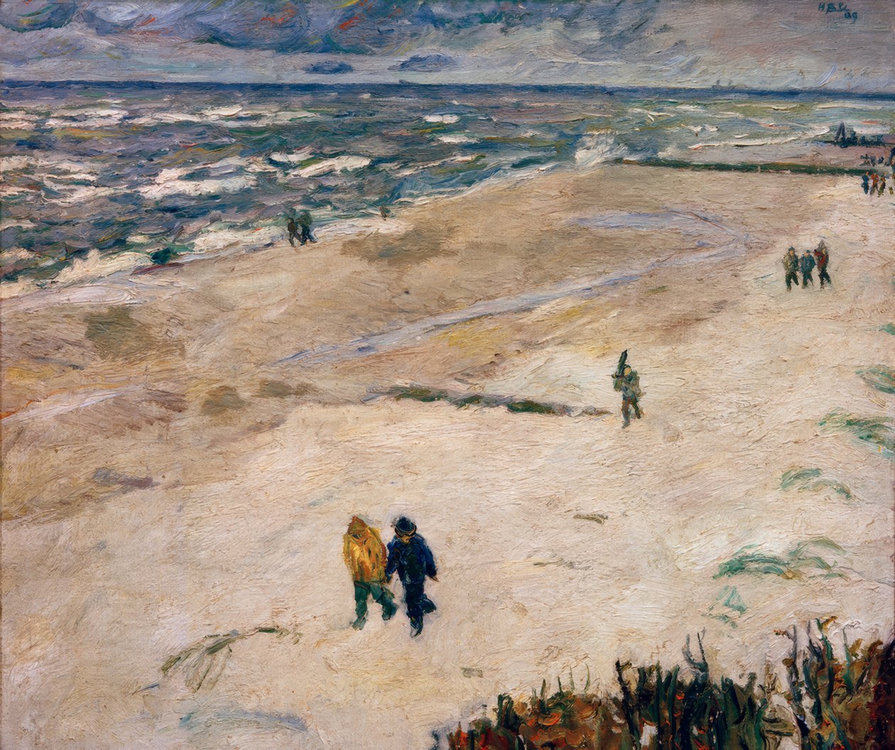 Gente dopo il lavoro al mare (Sulla spiaggia di Wangerooge) da Max Beckmann